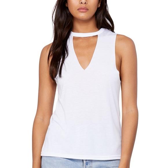 Bella Canvas Tops - Flowy Cut-Neck Tank (White)